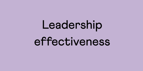 Leadership effectiveness