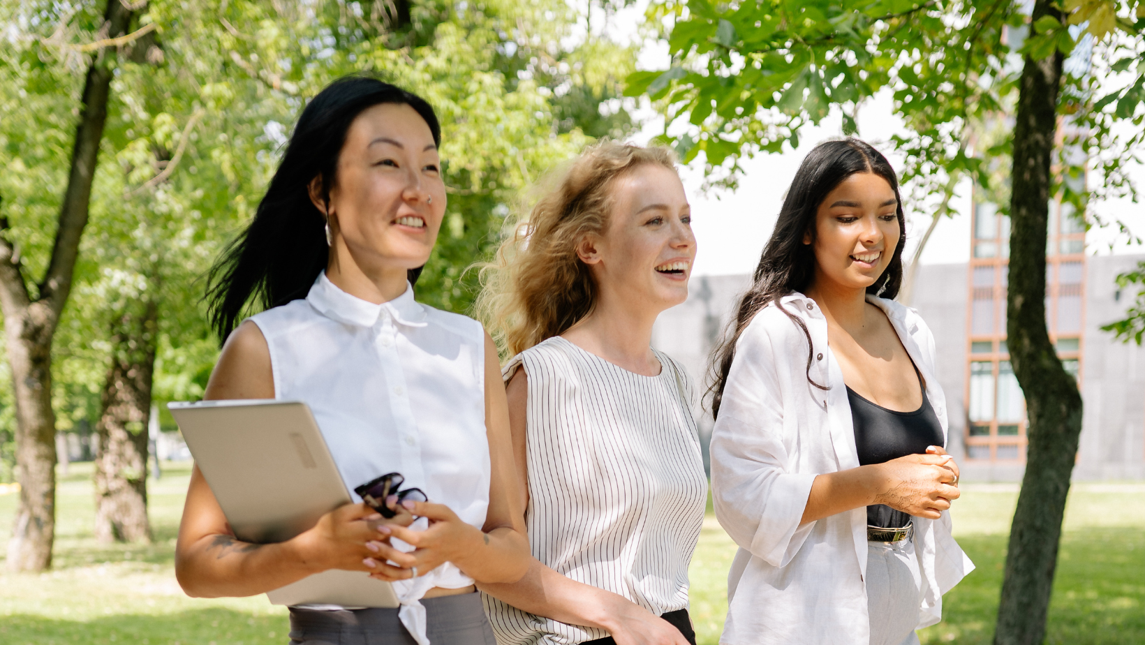 Professional women walking